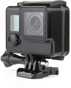 img 3 attached to 📷 SOONSUN Blackout: Waterproof Housing for GoPro Hero4 Hero3+ Hero 4 3 Camera - 35m Depth Underwater Photography