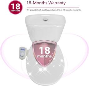 img 2 attached to 🚽 Ultimate Comfort and Hygiene with ABHQP Bidet: Non-Electric Mechanical Toilet Seat Attachment with Fresh Water Spray, 18 Months Warranty BC01
