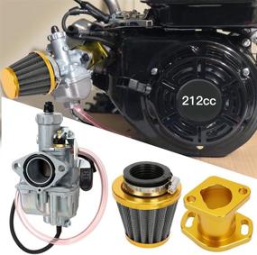 img 1 attached to FVRITO VM22 Carburetor Carb Performance Впускная труба Главный воздушный фильтр Адаптационный комплект для Predator 212Cc 196Cc GX160 GX200 6