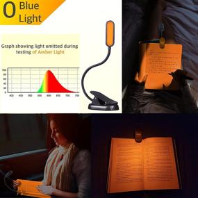 img 2 attached to 📚 2021 Amber Book Light: Advanced Blue Light Blocking with 7 Warm LED's - USB-C Rechargeable - Complete Reading Light Gift Bundle for Bookworms