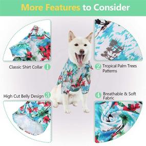 img 2 attached to KOESON Hawaiian Tropical T Shirt Clothes Dogs
