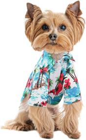 img 4 attached to KOESON Hawaiian Tropical T Shirt Clothes Dogs