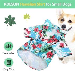 img 3 attached to KOESON Hawaiian Tropical T Shirt Clothes Dogs
