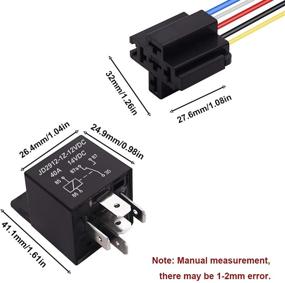 img 2 attached to Smseace Электрическая автомобильная реле JD2912 1Z 12VDC JDC 5P 12V 40A 2 шт.