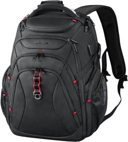 img 4 attached to KROSER Water Repellent Black Backpacks for Women with Computer Compartment