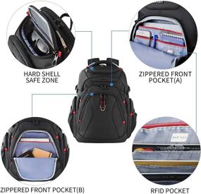 img 2 attached to KROSER Water Repellent Black Backpacks for Women with Computer Compartment