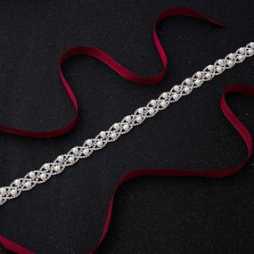 img 3 attached to 💎 WEZTEZ Handmade Rhinestone Sash for Bridesmaids - Women's Bridal Accessories