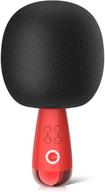 🎤 беспроводной караоке микрофон calf bluetooth с динамиком - портативный ручной микрофон для android/iphone/pc g2(черный) логотип
