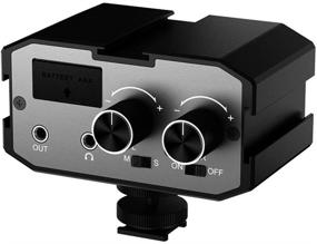 img 4 attached to Comica CVM-AX1 Audio Mixer Adapter Review: Dual Channel 3.5mm Port Camera Mixer Supporting Real-time Monitoring for Canon, Nikon, Sony, Panasonic DSLR Camera Camcorders