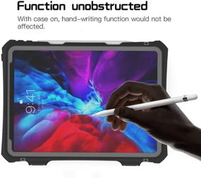 img 1 attached to 📱 Waterproof Case for iPad Pro 11-inch 2021 & 2020 - Shockproof, Dropproof, Built-in Pen Holder, High Touch Sensitivity - with Ring Kickstand & Hand Rope - for Apple iPad Pro 11-inch 2021 & 2020 2nd & 3rd Generation