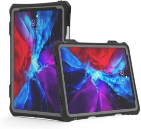 img 4 attached to 📱 Waterproof Case for iPad Pro 11-inch 2021 & 2020 - Shockproof, Dropproof, Built-in Pen Holder, High Touch Sensitivity - with Ring Kickstand & Hand Rope - for Apple iPad Pro 11-inch 2021 & 2020 2nd & 3rd Generation