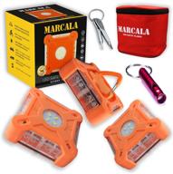 marcala 2020 roadside safety discs: the ultimate 🚦 led road flare kit with whistle, batteries, carry-case, and bonuses! logo