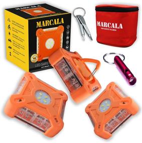 img 4 attached to MARCALA 2020 Roadside Safety Discs: The Ultimate 🚦 LED Road Flare Kit with Whistle, Batteries, Carry-Case, and Bonuses!