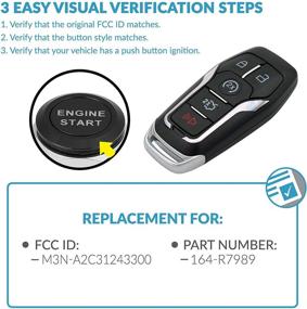 img 1 attached to 🔑 Бесключевой смарт-ключ Keyless2Go 5 кнопок: Замена приближения пульта управления для Ford M3N-A2C31243300 164-R7989