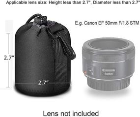 img 3 attached to Selens Black Neoprene DSLR Lens Pouch Bag: Compact and Compatible with Sony, Olympus, Panasonic Cameras