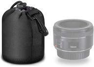 selens black neoprene dslr lens pouch bag: compact and compatible with sony, olympus, panasonic cameras logo