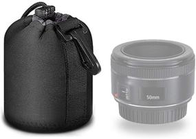 img 4 attached to Selens Black Neoprene DSLR Lens Pouch Bag: Compact and Compatible with Sony, Olympus, Panasonic Cameras