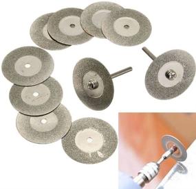 img 2 attached to 🔹 Dremel Diamond Coated Rotary Tool Cutting Wheel Discs with Mandrel 40mm - YEEZUGO