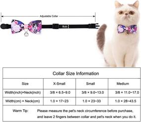 img 1 attached to 🐱 Freewindo 6Pcs Breakaway Cat Collar with Bow Tie and Bell: Adjustable Collar for Cats & Puppies with Bonus Dog Bow Ties