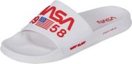 🚀 nasa slides sandals: the perfect men and women's athletic shoes logo