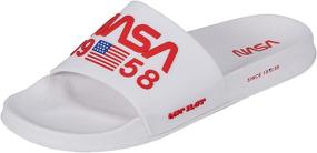 img 4 attached to 🚀 NASA Slides Sandals: The Perfect Men and Women's Athletic Shoes