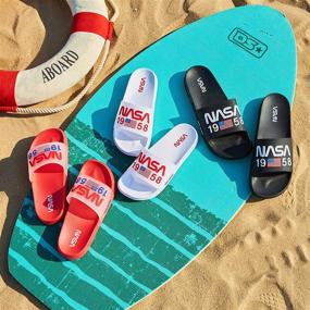 img 2 attached to 🚀 NASA Slides Sandals: The Perfect Men and Women's Athletic Shoes