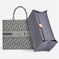 👜 doxo purse organizer: grey xl size with zipper handbag insert and cover for doir book tote bag - perfect women's handbag organizer logo