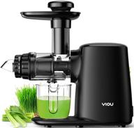 yiou cold press slow masticating juicer machines with 3 modes vegetable and fruit extractor, easy to clean bpa-free high hardness tritan material, black (sj-black) логотип