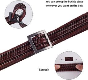 img 2 attached to FashGudim Elastic Stretch Braided Leather Men's Accessories