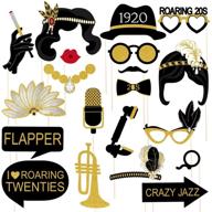 📸 enhance the fun: tinksky 20pcs 1920s photo booth props for roaring 20's party with bamboo sticks - creative & perfect themed birthday, wedding, or hollywood party decoration accessories logo