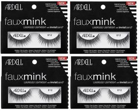 img 4 attached to Ardell Faux Mink 812 Black False 👁️ Lashes - Bundle of 4 Pairs: Enhance Your Look!