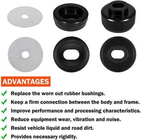 img 1 attached to 🚀 Goupgo 7-141 Body and Cab Mount Bushing Kit for Chevy Silverado & Sierra 1500/2500 2WD/4WD 1999-2014 – Polyurethane Black: High-Quality Performance Upgrade