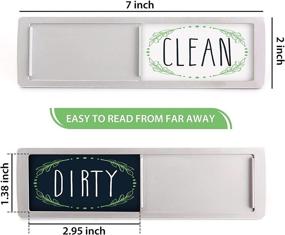 img 2 attached to 🧽 KitchenTour Clean Dirty Dishwasher Magnet - Strong Indicator for Kitchen Dish Washer & Refrigerator - Non-Scratching Universal Magnet with Green Stickers