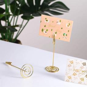 img 2 attached to 📸 Multifunctional Artliving 12pcs Place Card Holder Memo Clip Photo Table Number Stand