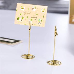 img 1 attached to 📸 Multifunctional Artliving 12pcs Place Card Holder Memo Clip Photo Table Number Stand