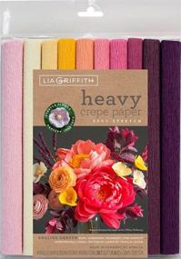 img 3 attached to Lia Griffith PLG11032 Heavy Crepe Paper, English Garden Design - 10 Count, 26.7 sq.ft. Total Coverage