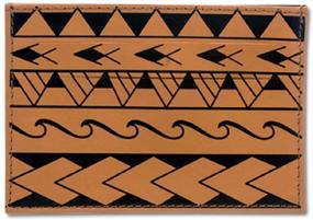 img 3 attached to 🌺 Authentic Polynesian Tattoo Leather Credit Holder: Fusion of Culture and Function