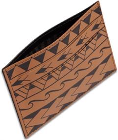 img 2 attached to 🌺 Authentic Polynesian Tattoo Leather Credit Holder: Fusion of Culture and Function