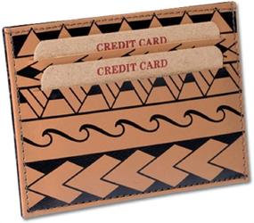 img 4 attached to 🌺 Authentic Polynesian Tattoo Leather Credit Holder: Fusion of Culture and Function