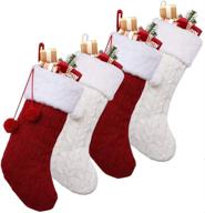 ourwarm christmas stockings decorations burgundy логотип