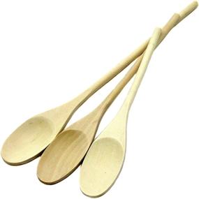 img 4 attached to 🥄 Natural Maple Wooden Spoon Set by Chef Craft - Sizes 10, 12 & 14 inch - Select Collection