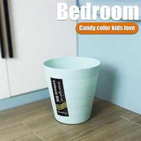 img 2 attached to Small Trash Can Round Plastic Wastebasket Bath for Bathroom Accessories