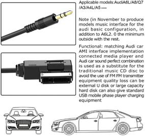 img 1 attached to 🔌 CHELINK AMI MMI AUX 3.5mm Jack Aux-in MP3 Adapter Cable for A-u-d-i, V-w models and more