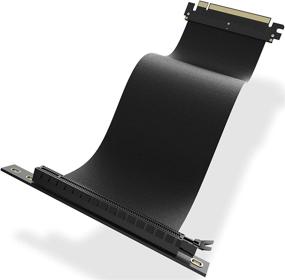 img 4 attached to AsiaHorse PCIe 3.0 16x High-Speed Flexible Riser Cable Card Extension Adapter - 200mm, 90 Degree Angle (Black)