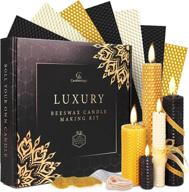 🕯️ all-inclusive beeswax candle making kit – crafts for adults: luxury candles, perfect gifts for women and men, diy kits for artistic crafts, modern art supplies set in black & gold – home decor clearance logo