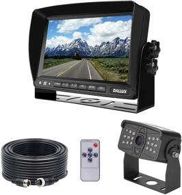 img 4 attached to DALLUX Truck Backup Camera System, High-Definition 1080P Rearview Cab Cam with 7" Monitor & 4-Pin Extension Cable for Bus/Truck/Van/Trailer/RV/Camper/Motor Home/Pickup/Harveste/Heavy Duty Vehicles (12V-24V)