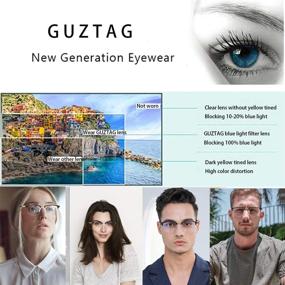img 3 attached to GUZTAG Blocking Computer Eyestrain Eyeglasses