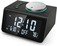 📻 2021 latest version: anjank small digital alarm clock radio - fm radio, dual usb charging ports, dual alarm with 7 soothing alarm sounds, adjustable volume/brightness control, temperature display, battery backup, sleep timer, ideal for bedrooms logo