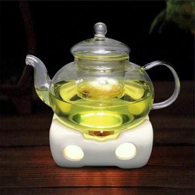 img 1 attached to 🔥 Sunny's Tea Universal Ceramic Teapot Warmer: V2 Size 4.25 in / 11 cm Diameter - Candle Never Flames Out