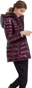 img 1 attached to Orolay Womens Shiny Down Coat Bubble Winter Coat Light Puffer Jacket With Hood Military Olive 2XL